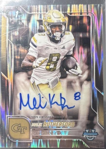 Malik Rutherford [Black Shimmer Refractor] #BCA-MR