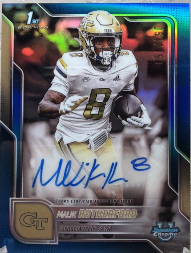 Malik Rutherford [Blue Refractor] #BCA-MR