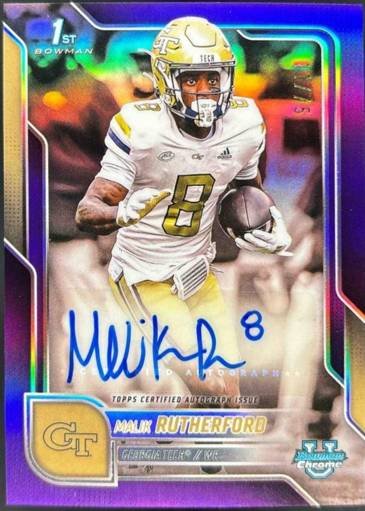 Malik Rutherford [Purple Refractor] #BCA-MR