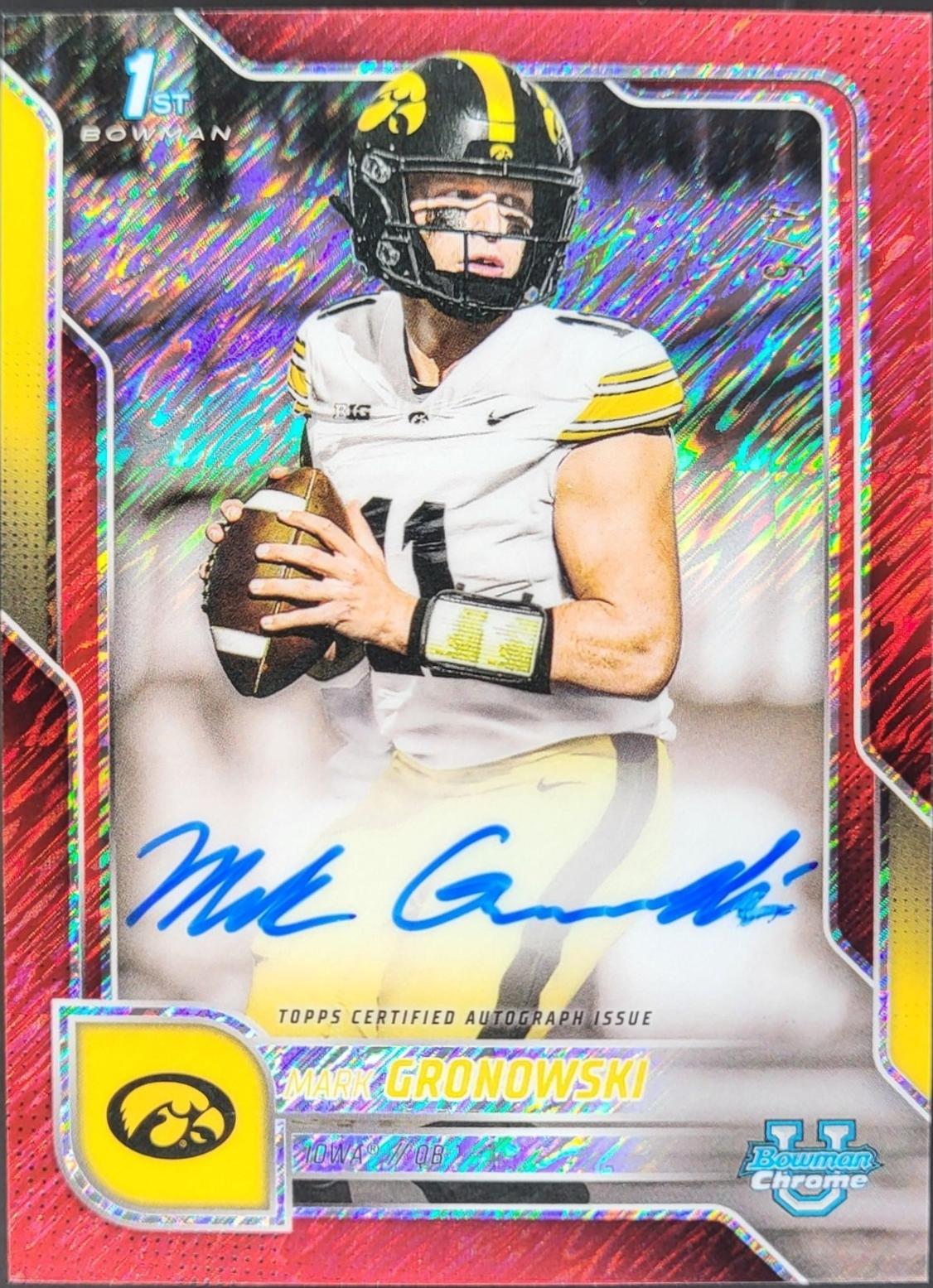 Mark Gronowski [Red Shimmer Refractor] #BCA-MG