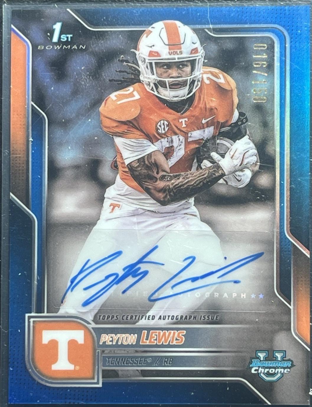 Peyton Lewis [Blue Refractor] #BCA-PLE