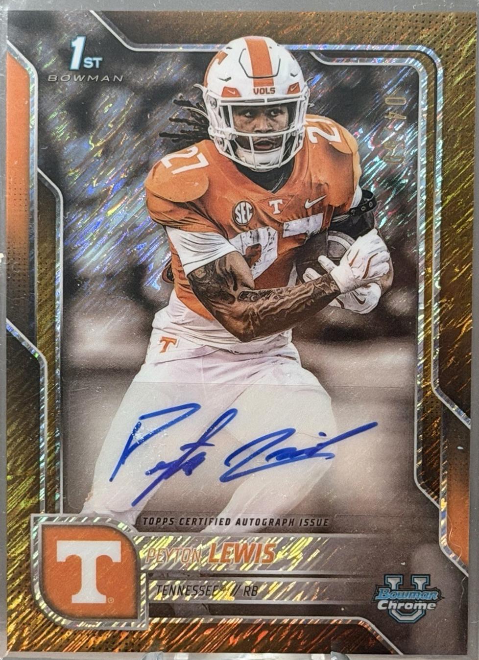 Peyton Lewis [Gold Shimmer Refractor] #BCA-PLE