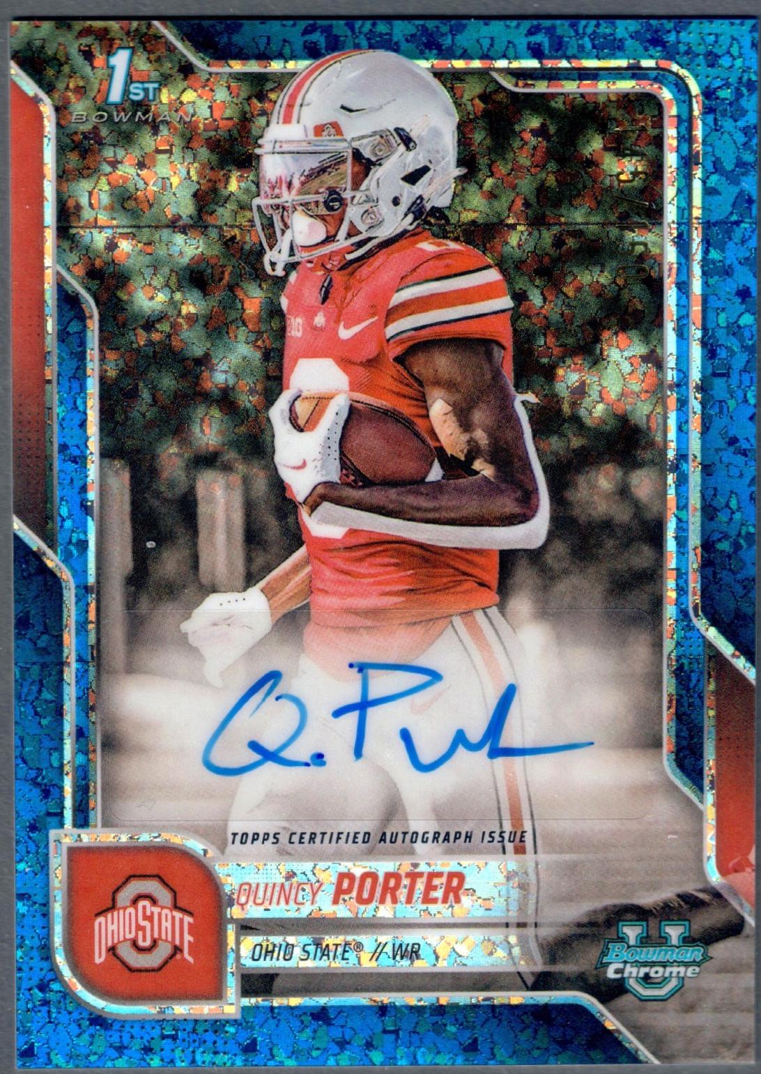 Quincy Porter [Blue Mini-Diamond Refractor] #BCA-QPO