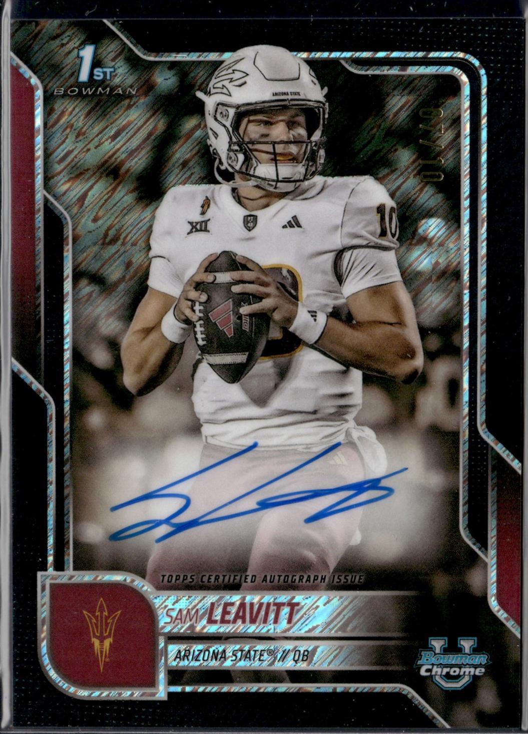 Sam Leavitt [Black Shimmer Refractor] #BCA-SL