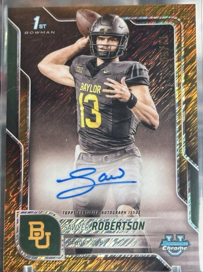 Sawyer Robertson [Gold Shimmer Refractor] #BCA-SR