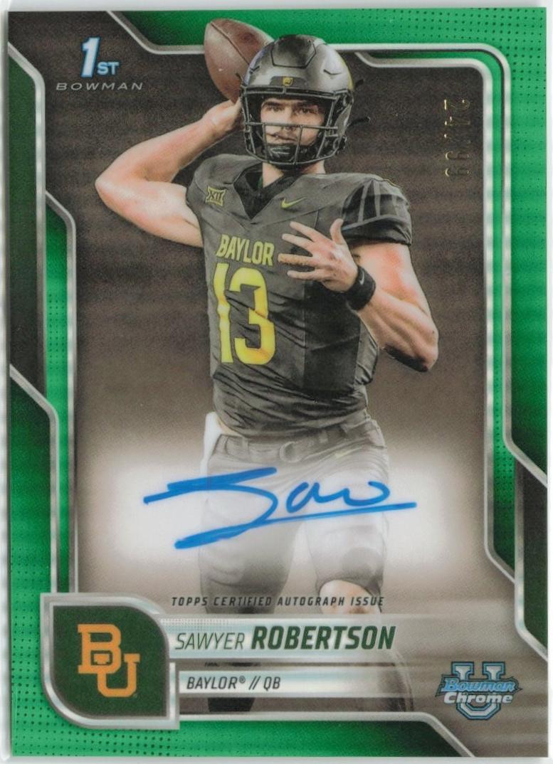 Sawyer Robertson [Green Refractor] #BCA-SR