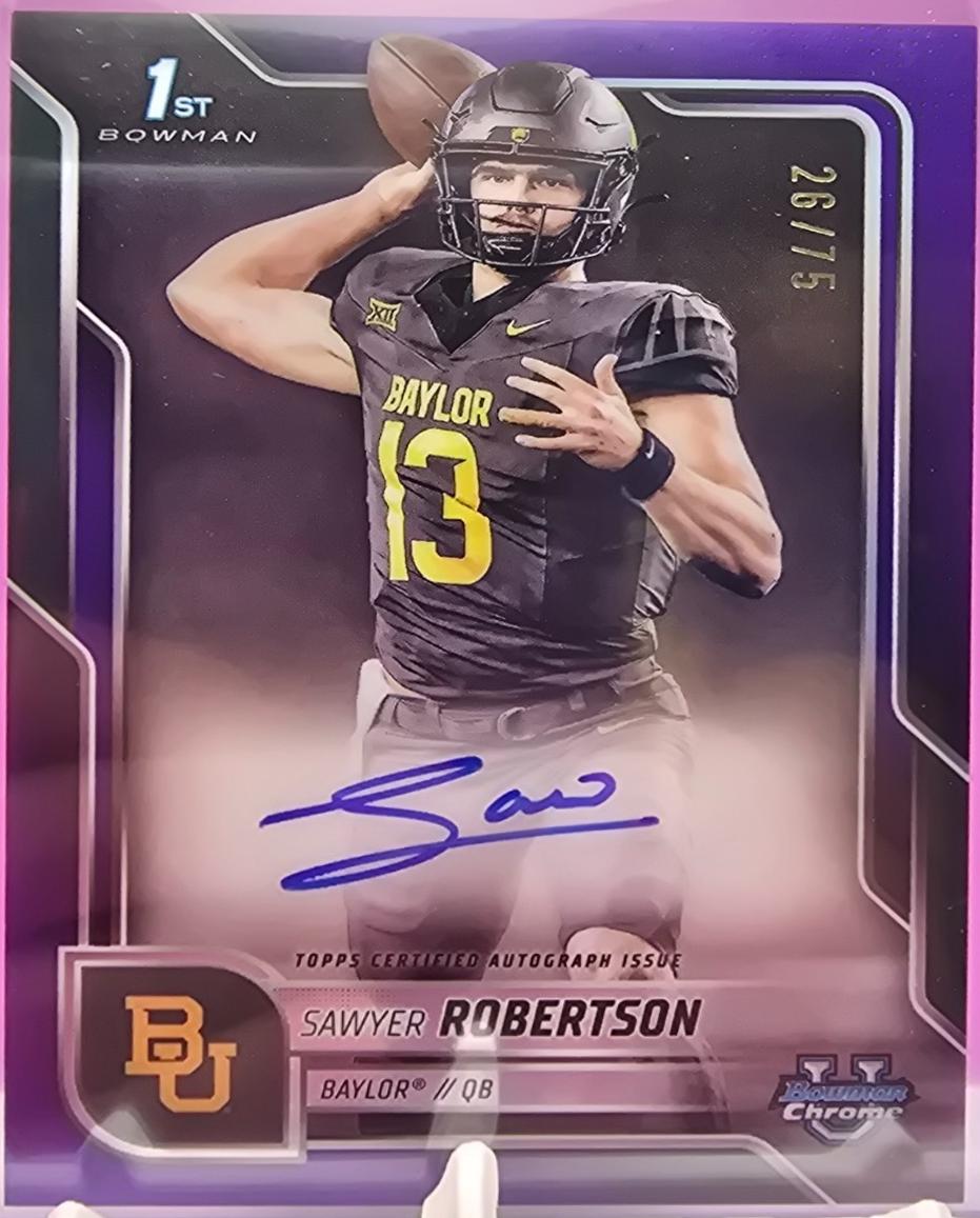 Sawyer Robertson [Purple Refractor] #BCA-SR