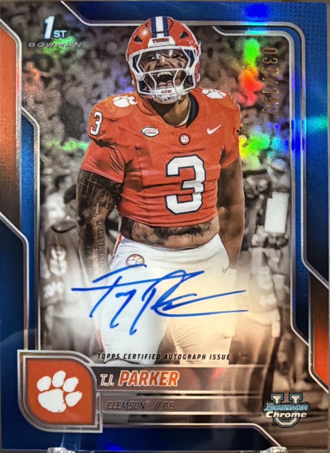 T.J. Parker [Blue Refractor] #BCA-TJP