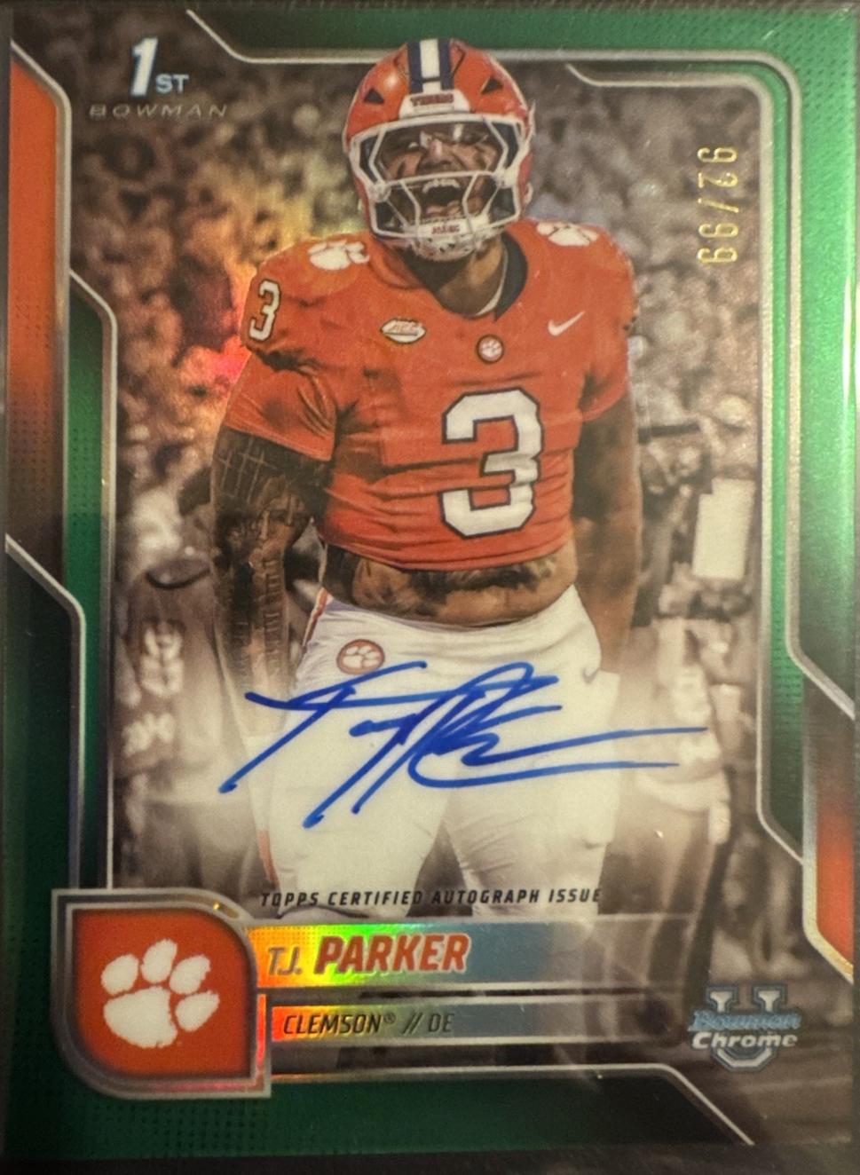 T.J. Parker [Green Refractor] #BCA-TJP