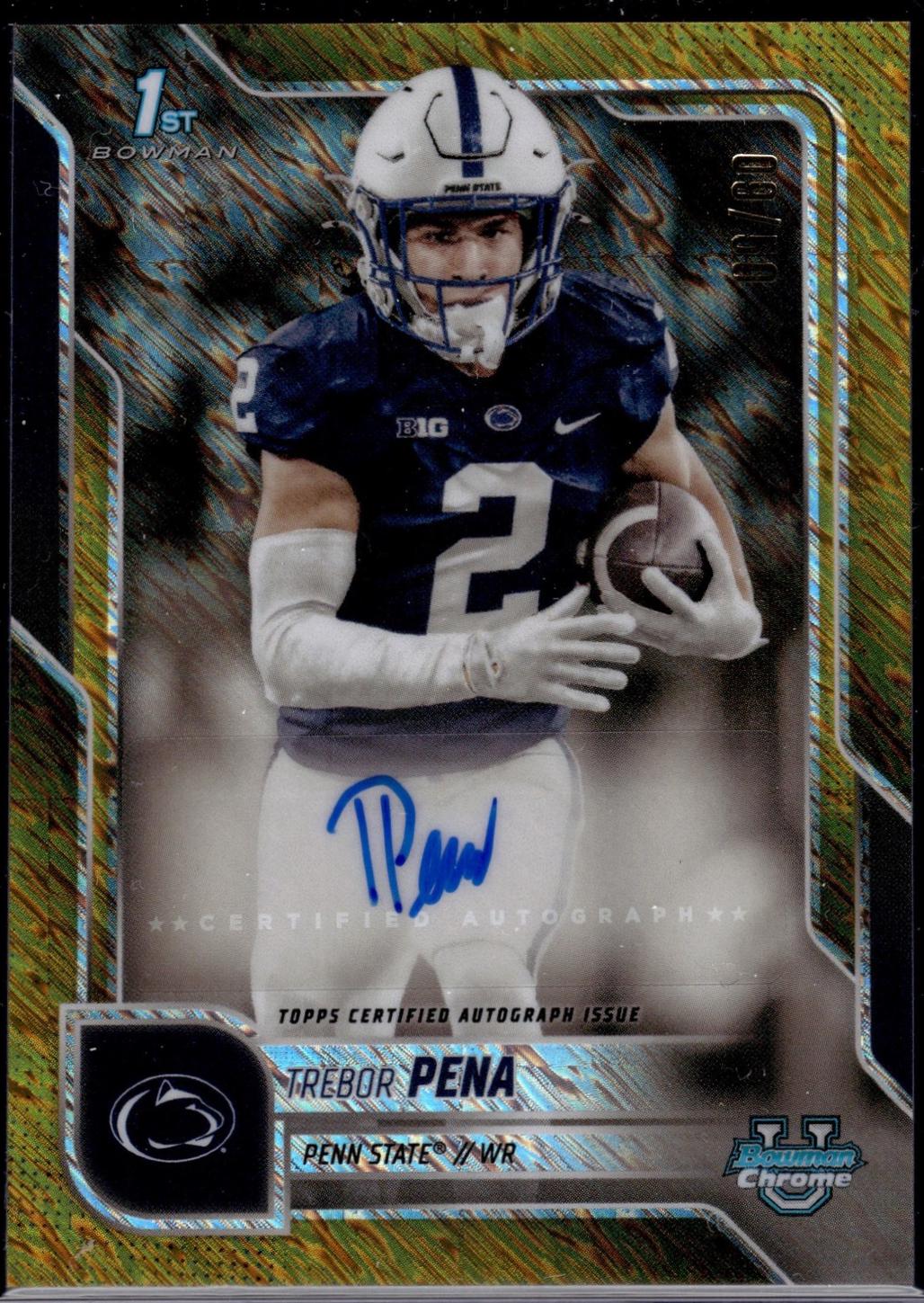 Trebor Pena [Gold Shimmer Refractor] #BCA-TPE