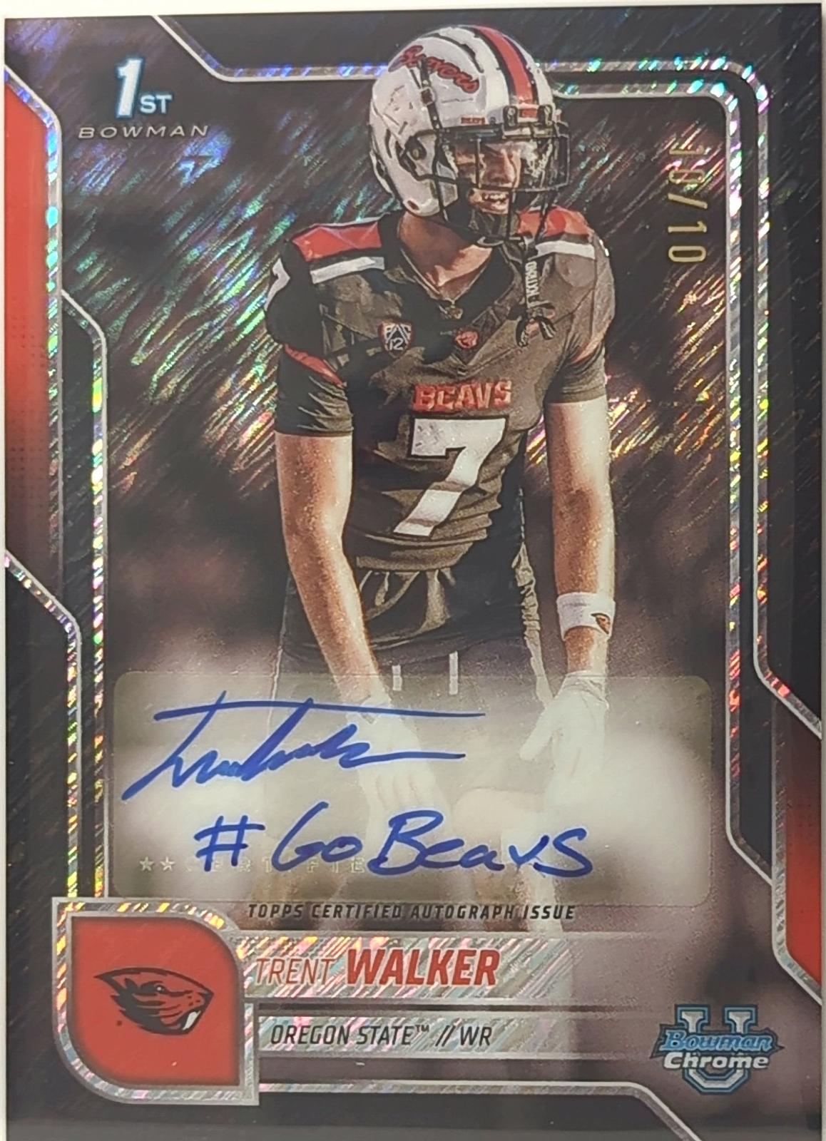 Trent Walker [Black Shimmer Refractor] #BCA-TW