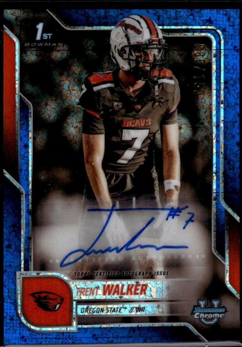 Trent Walker [Blue Mini-Diamond Refractor] #BCA-TW