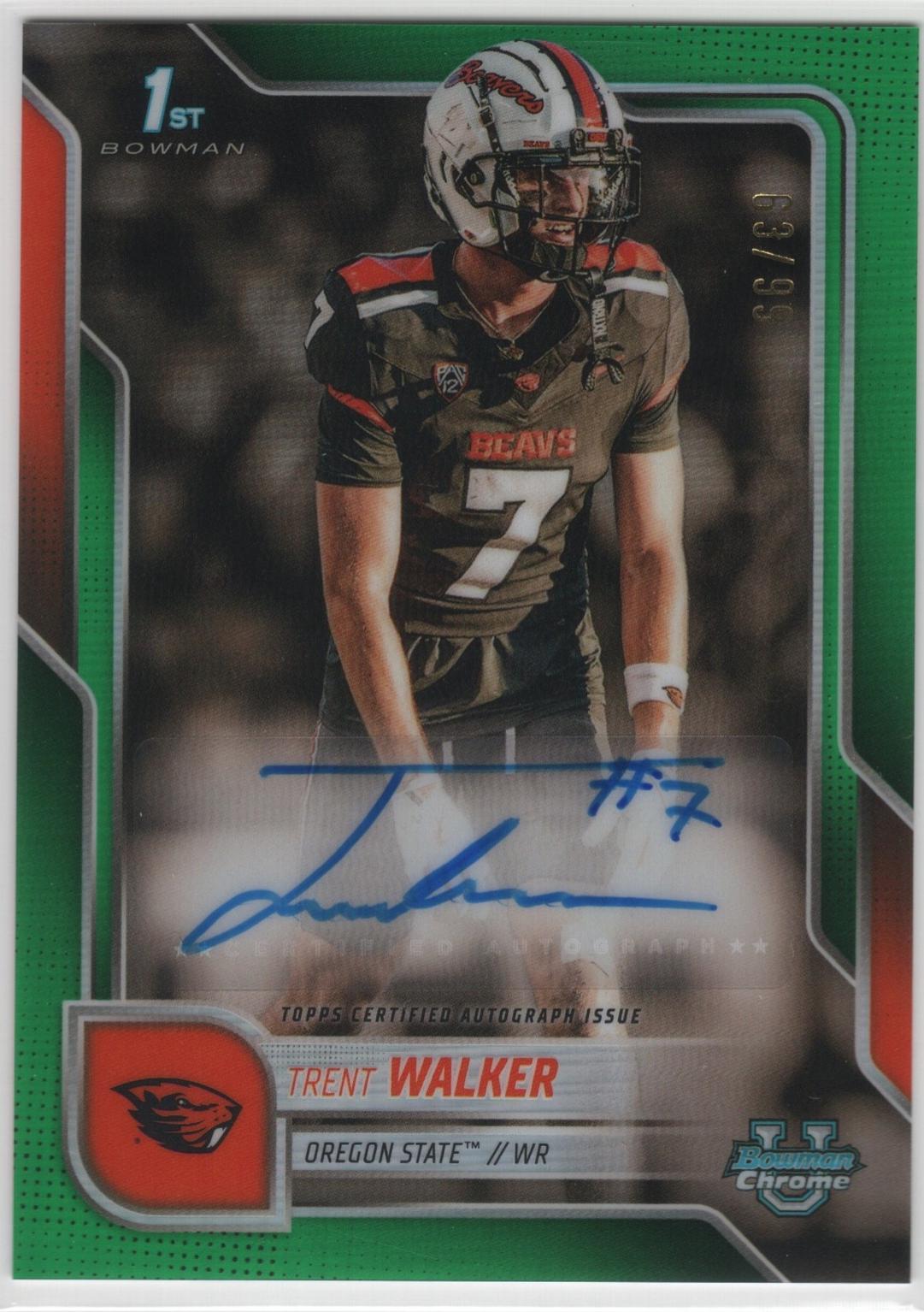 Trent Walker [Green Refractor] #BCA-TW