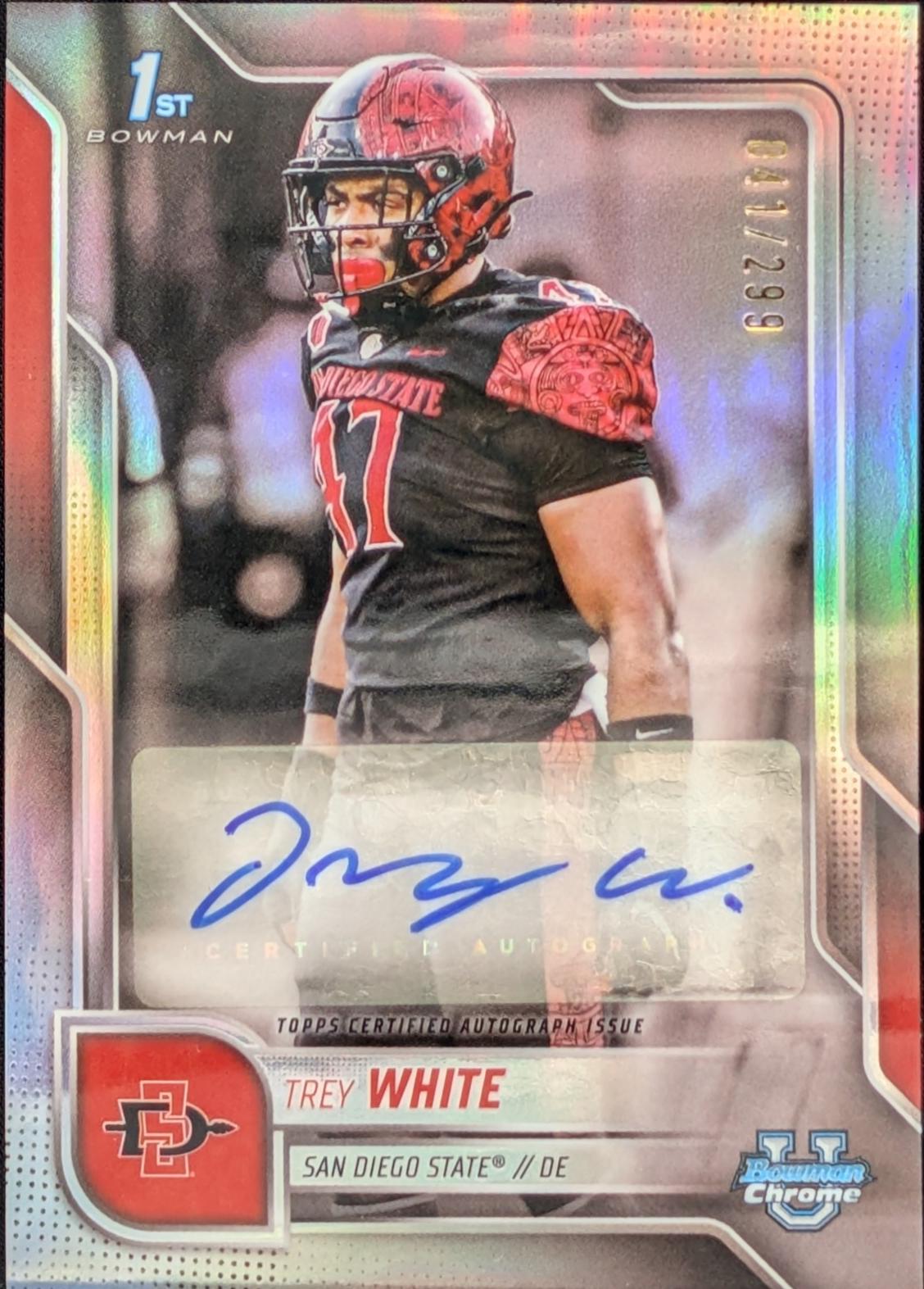 Trey White [White Refractor] #BCA-TWH