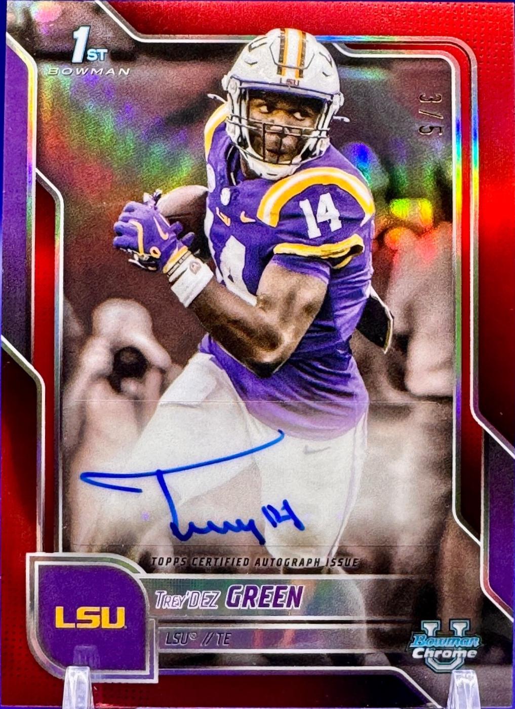 Trey'Dez Green [Red Refractor] #BCA-TDW