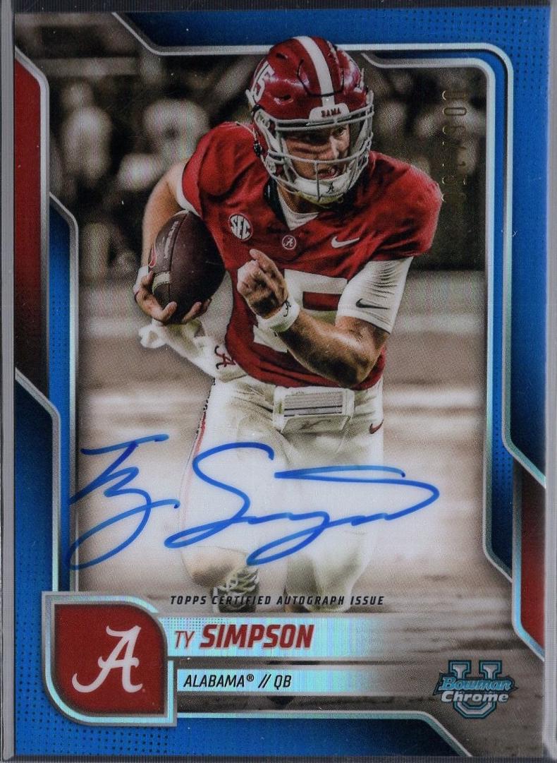 Ty Simpson [Blue Refractor] #BCA-TS