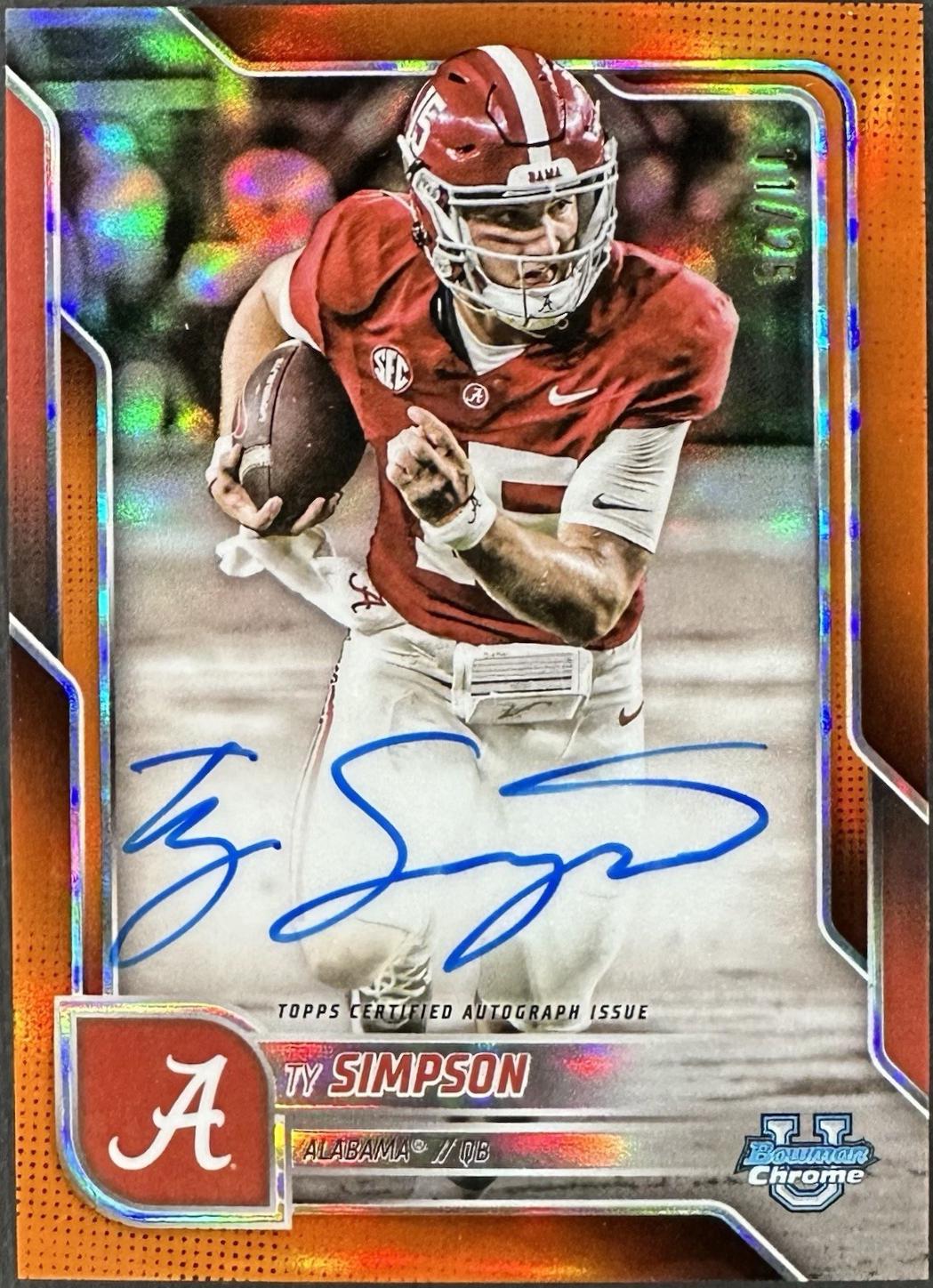 Ty Simpson [Orange Refractor] #BCA-TS