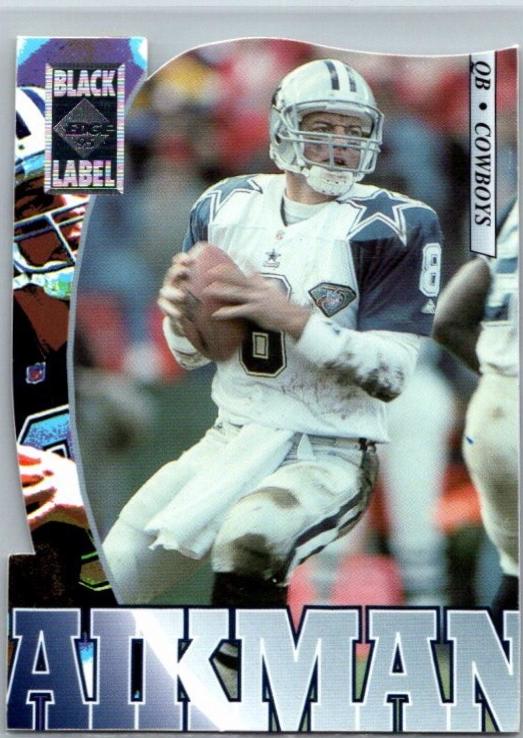 Troy Aikman [Black Label Silver Die Cut] #50
