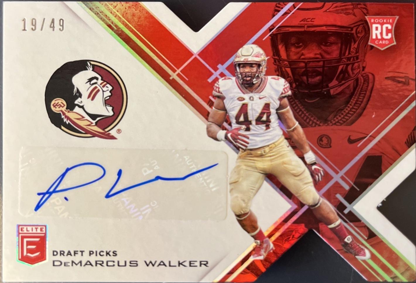 DeMarcus Walker [Autographs Red Die Cut] #217