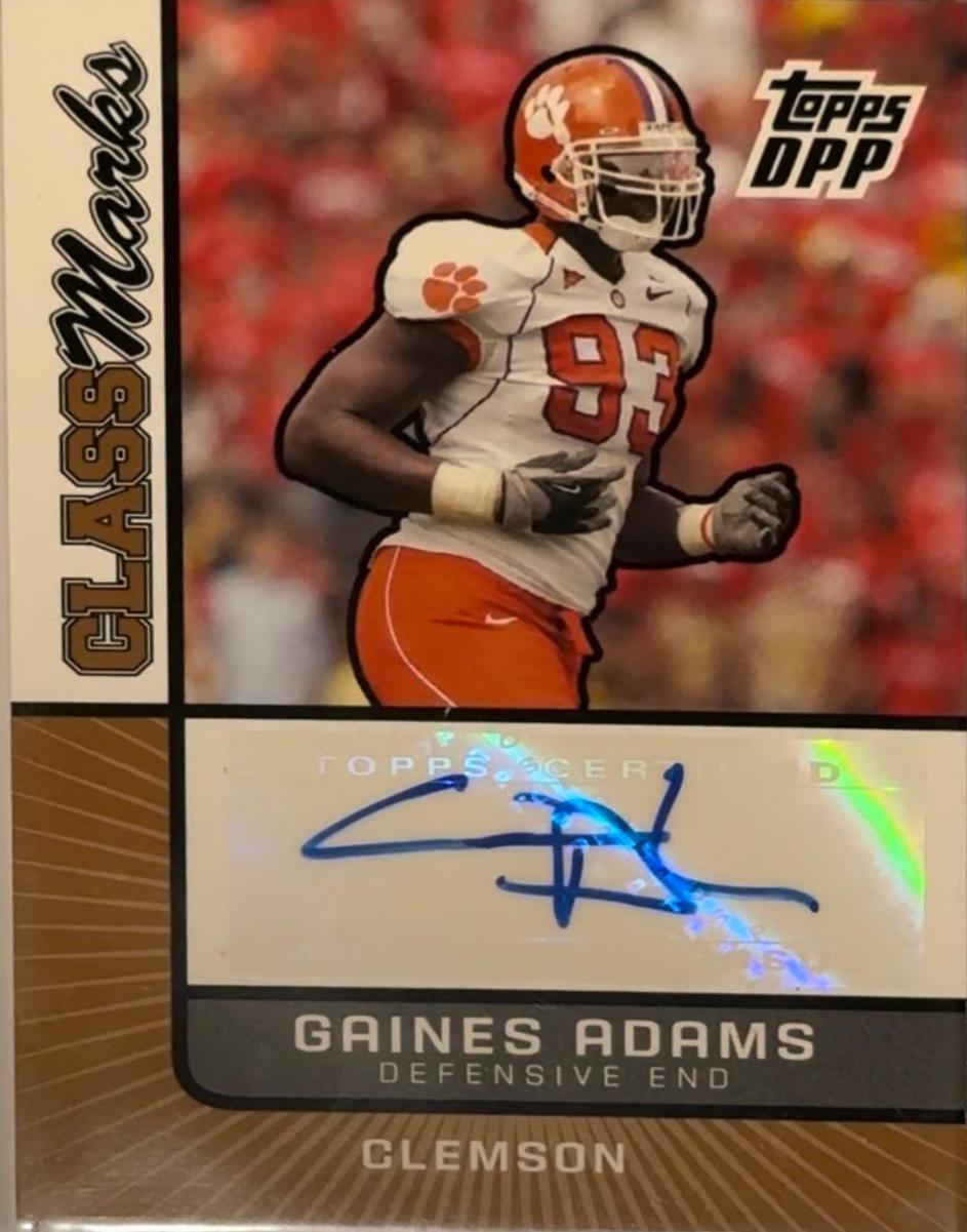 Gaines Adams [Autograph] #CM-GA