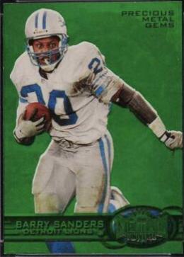 Barry Sanders [Precious Metal Gems Green] #162