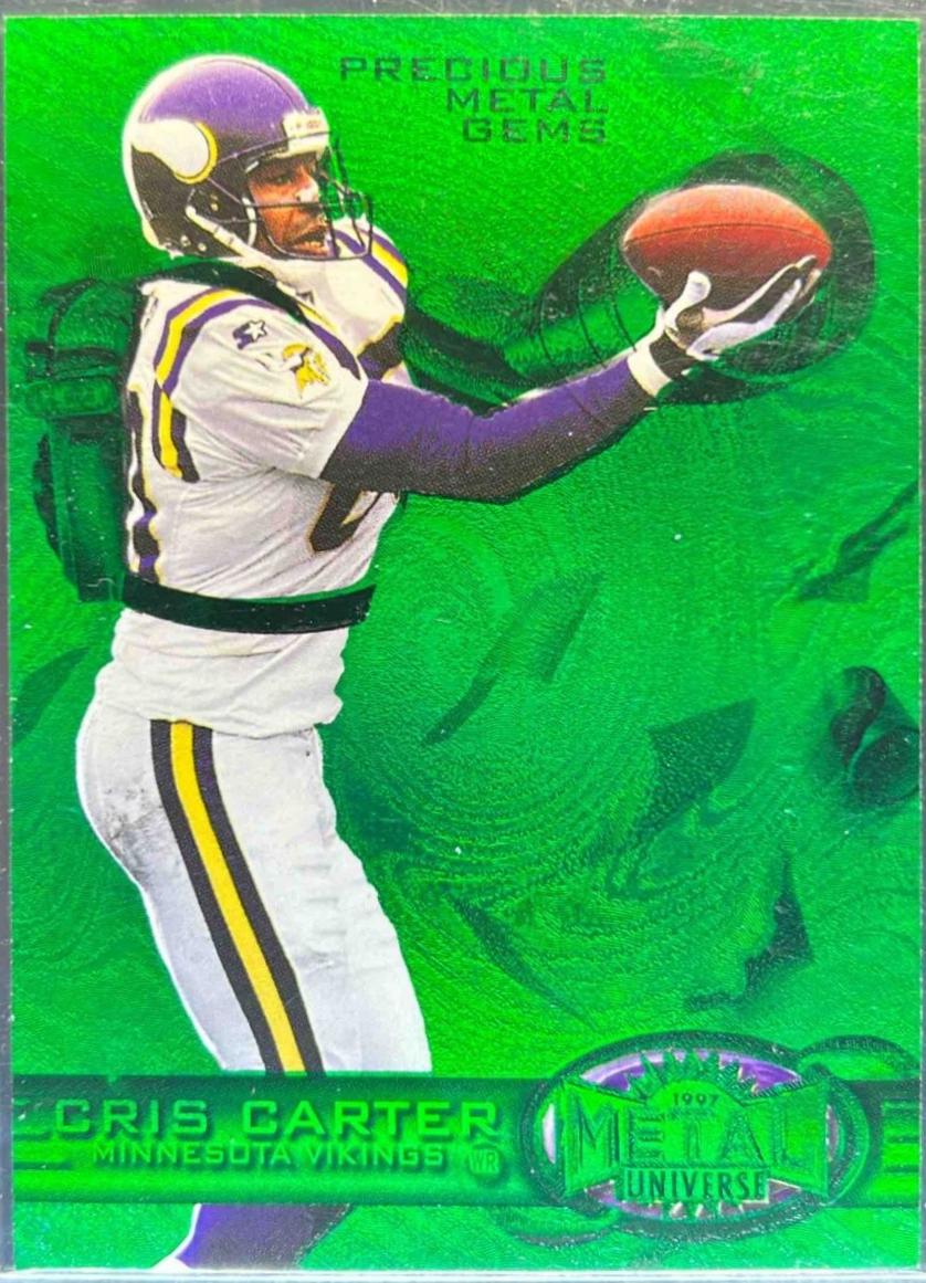 Cris Carter [Precious Metal Gems Green] #143