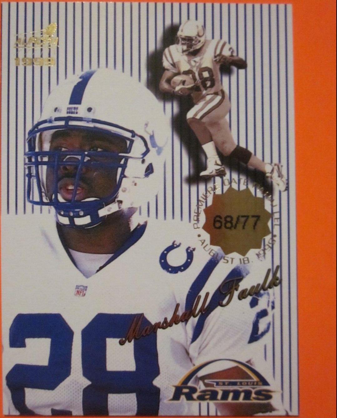 Marshall Faulk [Premiere Date Pinstripes] #119