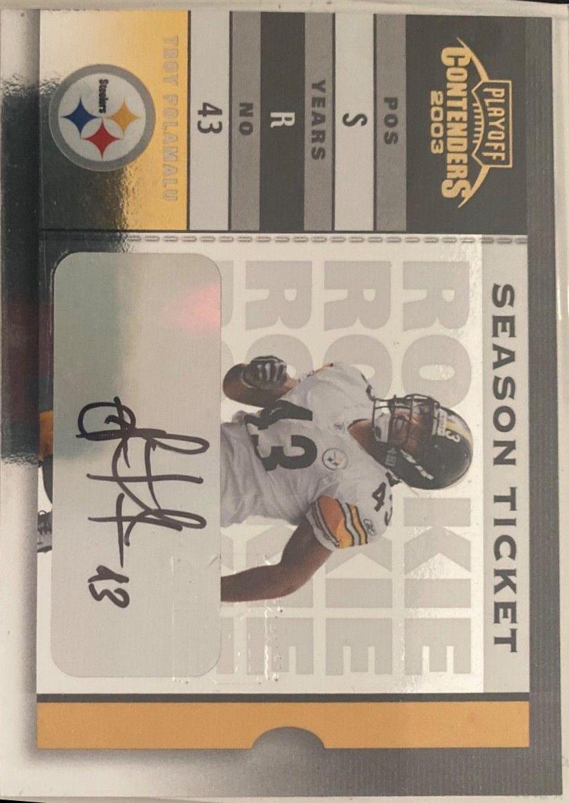 Troy Polamalu [Prev. Ticket Auto. Emerald] #190