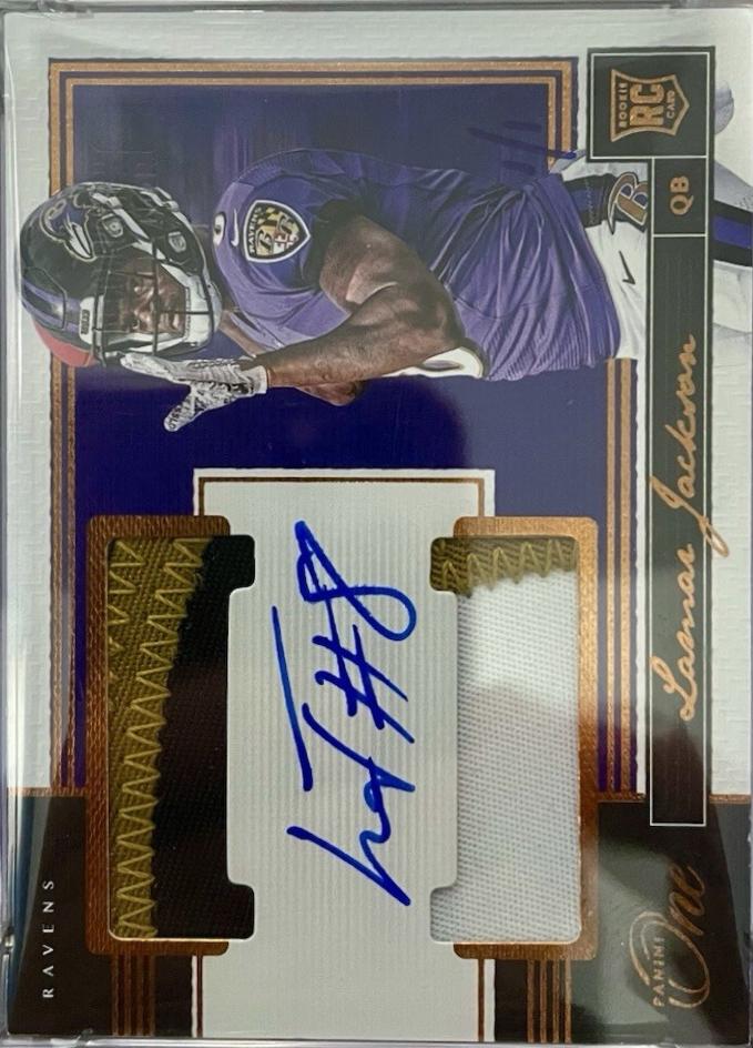 Lamar Jackson [Dual Patch Autograph Black] #66