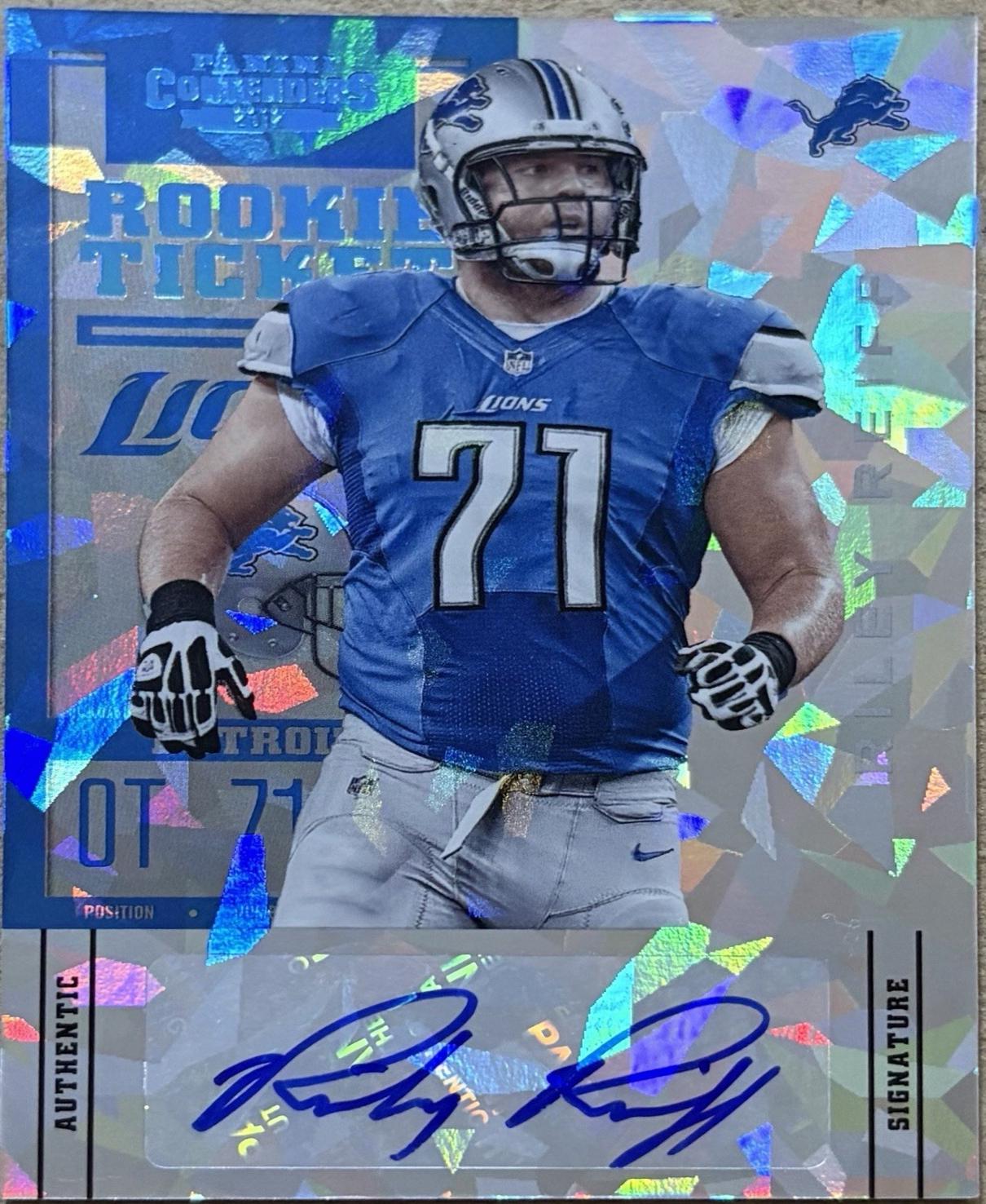 Riley Reiff [Arms At Side Autograph Cracked Ice] #179