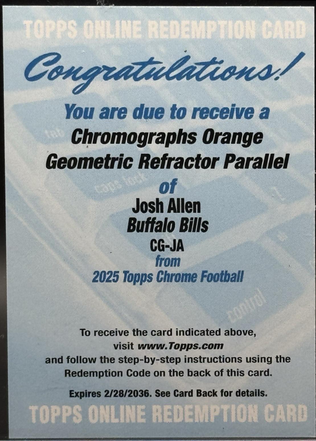 Josh Allen #CG-JA