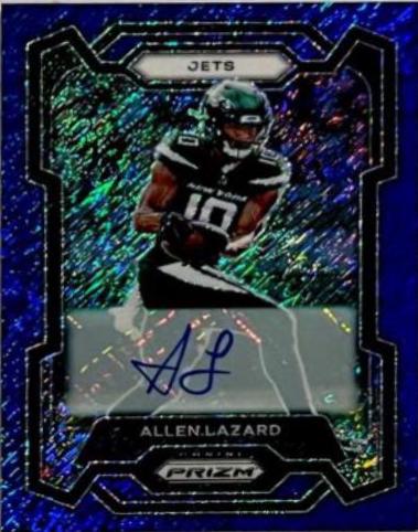 Allen Lazard [Autograph Blue Shimmer] #229