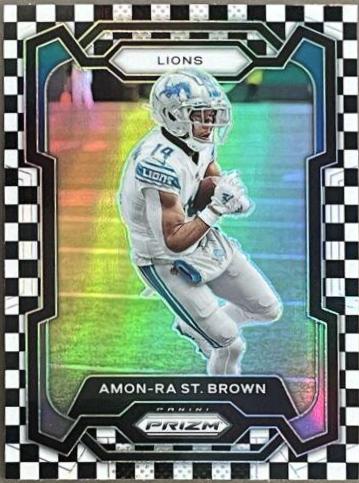 Amon Ra St. Brown [Black White Checker] #96