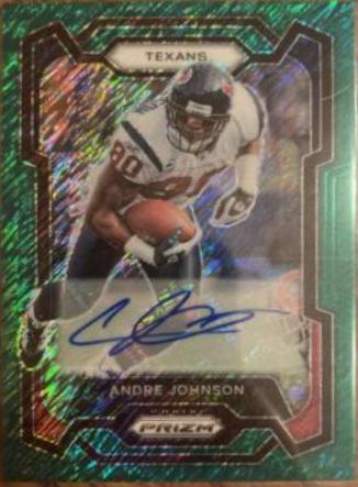 Andre Johnson [Autograph Green Shimmer] #121