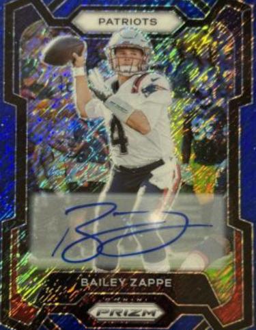 Bailey Zappe [Autograph Blue Shimmer] #200