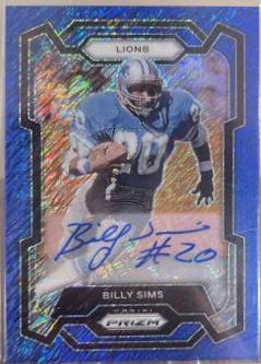 Billy Sims [Autograph Blue Shimmer] #95