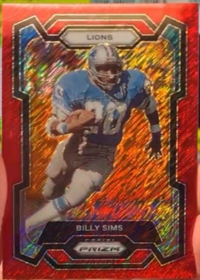 Billy Sims [Autograph Red Shimmer] #95