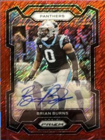 Brian Burns [Autograph Red Shimmer] #39