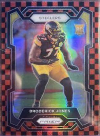 Broderick Jones [Black Red Checker] #385