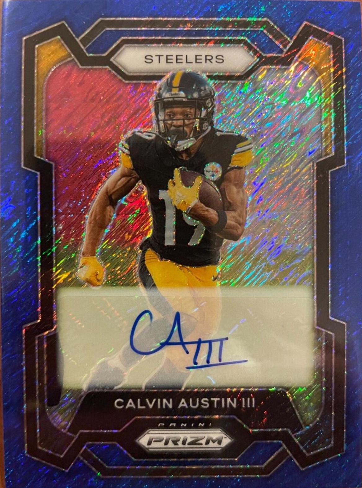 Calvin Austin III [Autograph Blue Shimmer] #255