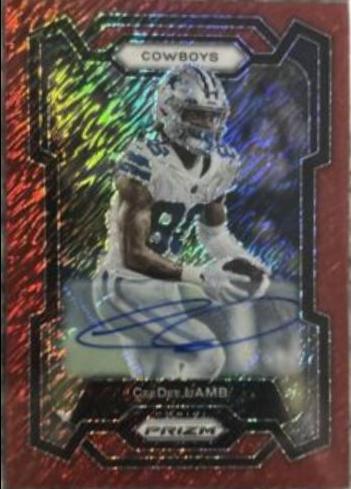 CeeDee Lamb [Autograph Red Shimmer] #72