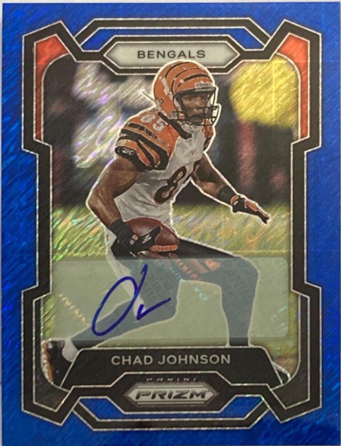 Chad Johnson [Autograph Blue Shimmer] #55