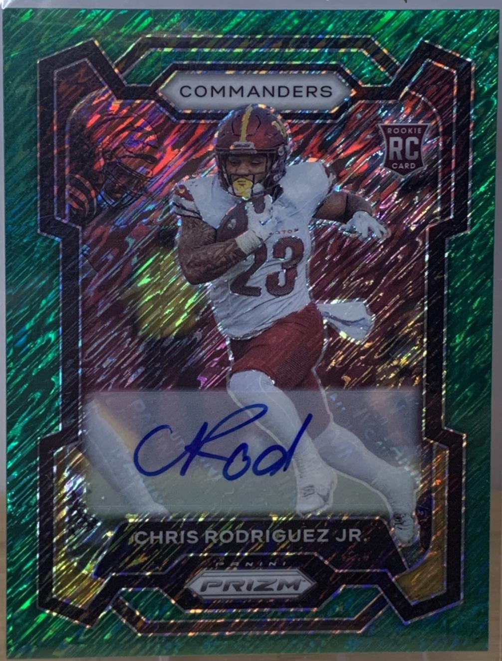 Chris Rodriguez Jr. [Autograph Green Shimmer] #398