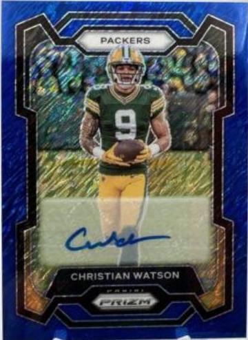 Christian Watson [Autograph Blue Shimmer] #107