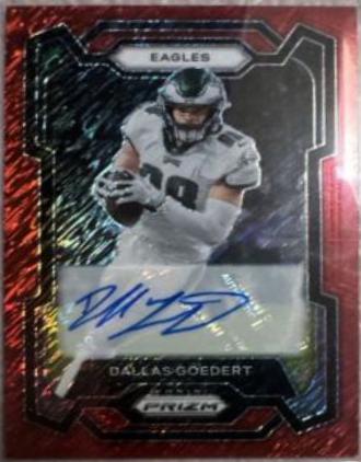 Dallas Goedert [Autograph Red Shimmer] #238