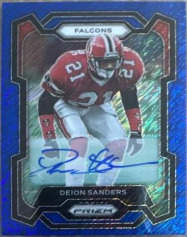 Deion Sanders [Autograph Blue Shimmer] #15