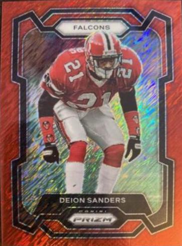 Deion Sanders [Autograph Red Shimmer] #15