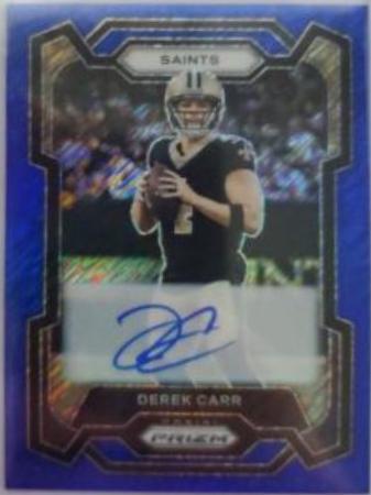 Derek Carr [Autograph Blue Shimmer] #213
