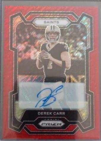 Derek Carr [Autograph Red Shimmer] #213