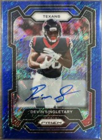Devin Singletary [Autograph Blue Shimmer] #119